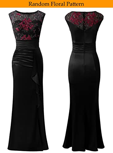 Image of VFSHOW Womens Formal Ruched Ruffles Evening Prom Wedding Party Maxi Dress
