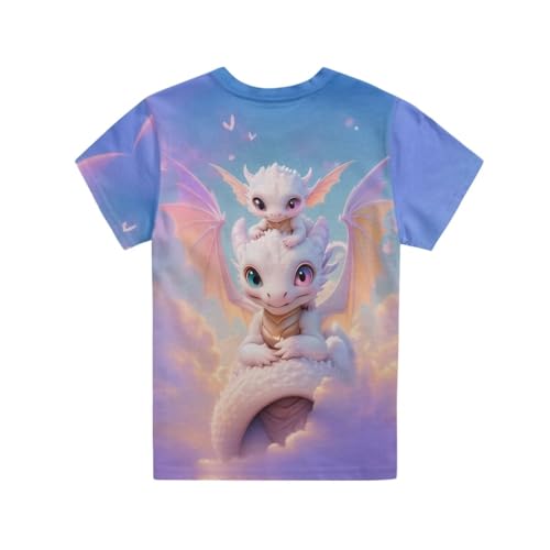 Image of Kids Graphic T-Shirt Boys Girls Novelty Tees Top Short Sleeve Shirts Summer Blouses 3-16