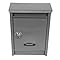 PartyKindom Outdoor Wall-Mount Mailbox with Lock Iron Security Mailbox for Home and Office Grey Metal Mail Box