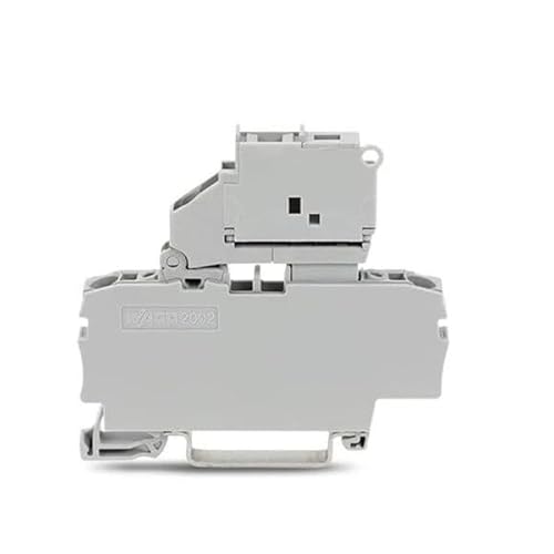 Vanky Industry 10pcs WAGO 2002-1611 2 Conductor Fuse Disconnect Terminal Block 2.5 mm2 Grey New