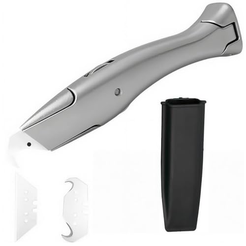 Set de Cutters Profesionales de Seguridad, Cuters Profesionales de Seguridad, Cuchillas Cutter Plegable - Incluye Cuchillas Cutter Profesional Trapezoidal y Pequeña
