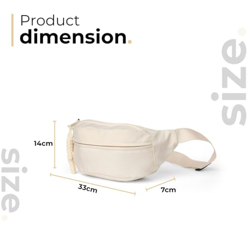 Image of Tressential Waist Bag for Men Women | Cross Body Fanny Pack Sling Bag for Hiking, Travel, Camping, Outdoor Sports, Cycling | Money Belt with Adjustable Strap (White)