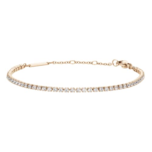 Daniel Wellington Classic Tennis Bracelet - Premium 316L Stainless Steel & Elegant Crystal, Dainty Tennis Bracelet for Women, Adjustable, 7 Inches