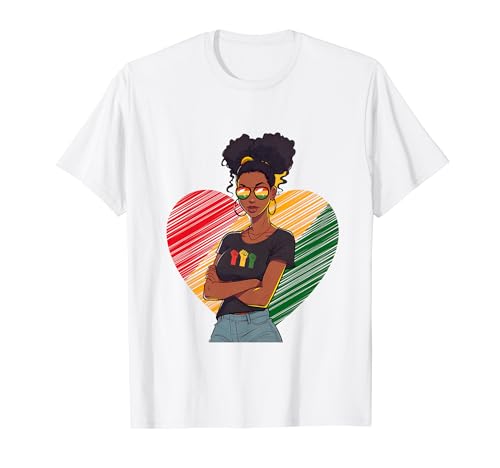 Black history juneteenth queen melanin sistas afro americano maglietta