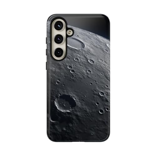 Coque Samsung S24 Plus grise lune cratérée - Protection rigide brillante