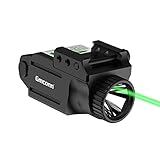 Gmconn Pistol Flashlight Green Laser White LED Light Combo with Compact Rail Mount for Handgun Picatinny Rail