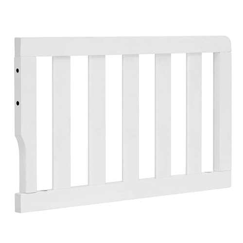Image of Dream On Me Convertible Crib Toddler Guard Rail in White, Compatible with Select Dream On Me Cribs, Crib to Toddler Bed Conversion, Easily Attachable (21.25L x 1.2W x 12.25H)