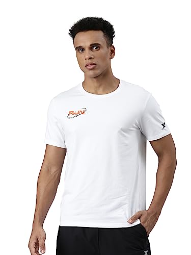 Image of XTEP Cool Technology (Superior Heat Dissipation Technology), Cool Family (Innovative Silky Material), Skin Friendly, Elastic Running T-Shirt for Men (Black)