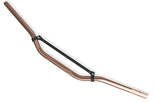 Moto Guidon Pour Trail Motocross Streetfighter Scrambler Renforcé - 22mm 7/8' - Titane effet, Or