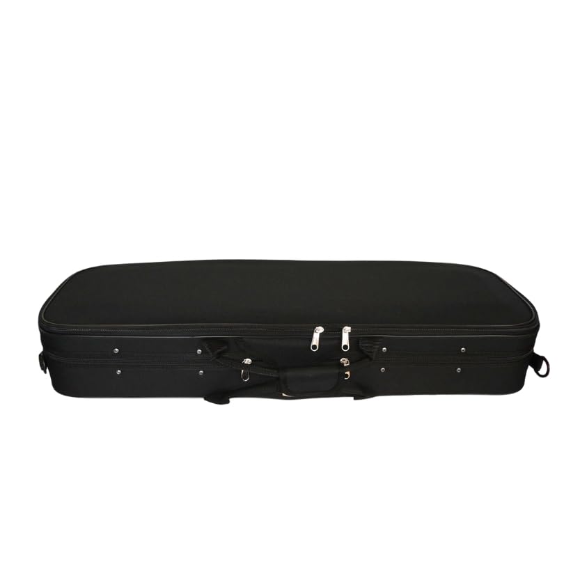 mezzo-forte Geigenkasten Violine 4/4 Rechteck-Format, leicht, stabil, schwarz/dunkelrot – Rucksackgurte