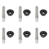 MechPort 6pcs M10x1.25 Abgaskrümmer Stehbolzen und Muttern ersetzen OEM 800910550 902370029 Kompatibel mit Subaru WRX