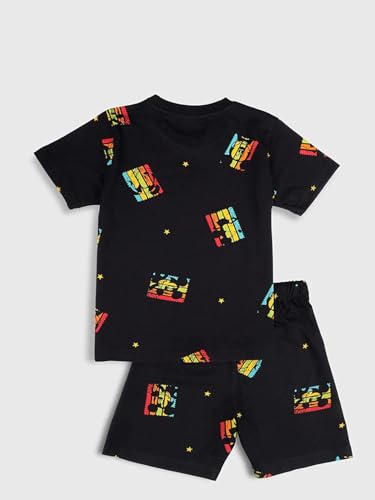 Image of Nap Chief Kids Official Disney Characters Printed Cotton Co-ord Set | Printed T-Shirt & Shorts for Boys & Girls
