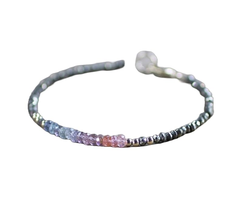 Bracelet de stacking en spinel facetté 4mm éclat durable gold filled