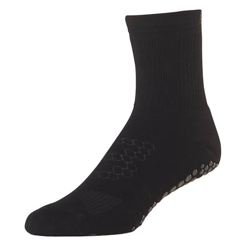 Image of Base 33 Crew Grip Socks - Pilates Socks with Non-Slip Grips and Arch Support, Wear for Yoga, Barre, Martial Arts