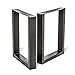 CAROLINA LEG CO. 2x4 Square Metal Table Legs - Handmade in USA - Heavy-Duty - Cold-Rolled American Steel - Set of 2 - Matte Black Powder Coat - All Size Options (29