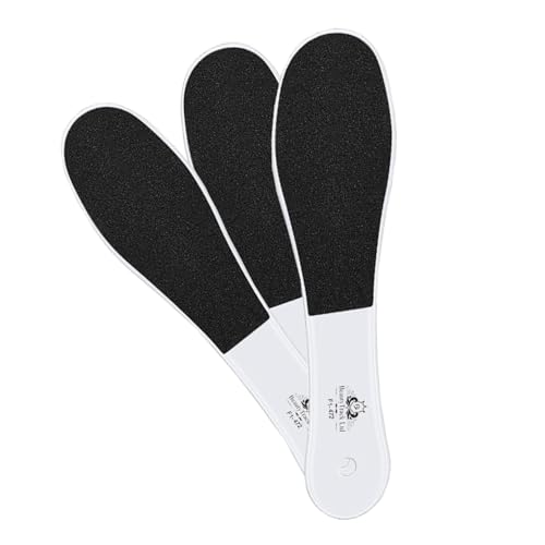 Limas de pie de doble cara para eliminar la piel dura, removedor de piel seca, lima de escofina de pies, removedor de piel muerta, removedor de piel dura, cuidado de pies húmedos y secos (paquete de 3