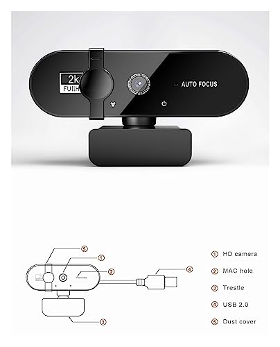 Webcam 4K caméra d'ordinateur Full HD avec micro pour PC fixe - 5