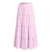 Girls Summer Tiered Flowy Maxi Skirt Elastic High Waist Boho A-Line Long Swing Pleated Beach Skirts for 4-15 Years