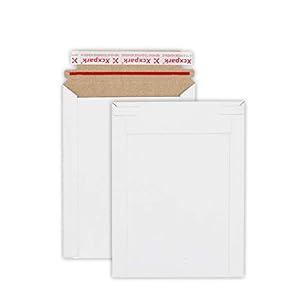 Xxcxpark 20 Pack Rigid Mailers, 7.5×9.5 inches Self Seal Photo Document Mailers Premium Cardboard Keep Flat Envelopes…