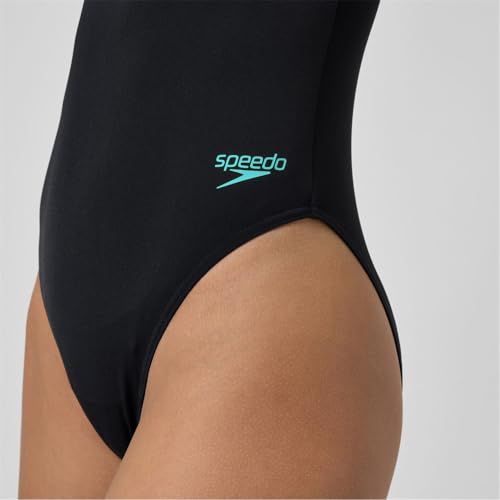 Speedo Womens Racer Zip One Piece Swimsuit