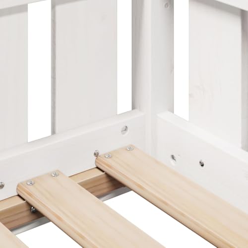 Vidaxl Giroletto Casetta Bambini Bianco 90X190 Cm Legno Massello Pino, Struttura Letto Casa Per Bambini, Giroletto Per Bambini, Telaio Letto Per Bambini - 4