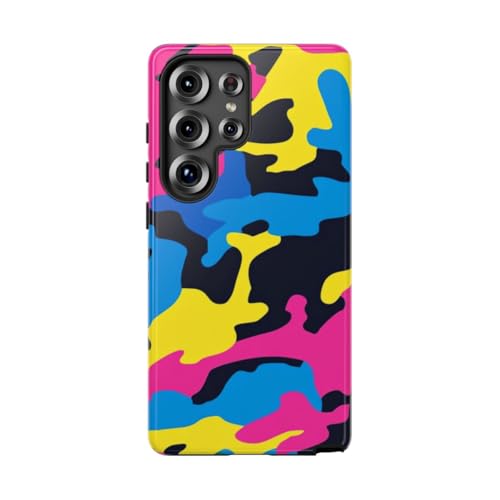 Coque rigide Samsung S25 Ultra camouflage rose fluo idéale pour vos sorties