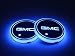 2pcs LED Car Cup Holder Lights for GMC, 7 Colors Changing USB Charging Mat Luminescent Cup Pad, LED Interior Atmosphere Lamp