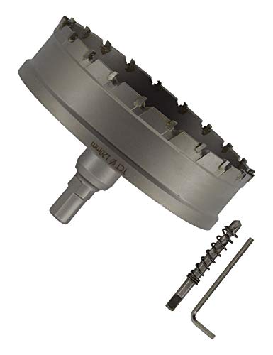 Best Review BINOTA Carbide Hole Saw for Aluminum Stainless Iron Plate Hard Wood, 120 mm
