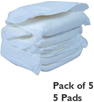 Newmom Disposable Maternity pads - Maxi, Pack of 5 | For Heavy Bleeding Post Delivery | Super Absorbent and Leak Proof | Soft and Non-irritating | For Extra Heavy Flow and Urine Incontinence