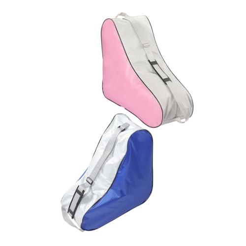 GOOHOCHY 2pcs Ice Skating Bag for Women Skates Storage Bag Handbag Pouch for Figure Roller Skates Sturdy Tote and Triangular Backpack Design