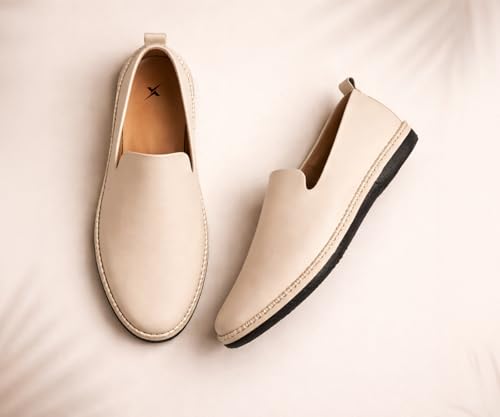 Image of Kraasa Men's Jutis Ethnic Casuals, Slip-on Closure, Stylish Loafers | Perfect for Formal Wear, Business and Parties