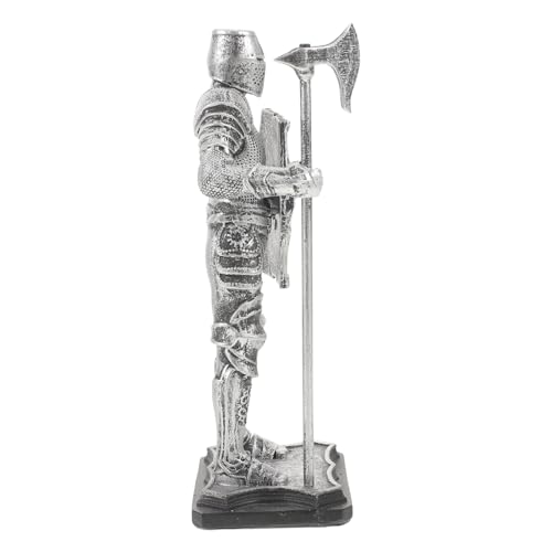 ERINGOGO Figurine de Chevalier Médiéval en Résine avec Bouclier, Statuette Rétro de Gardien Miniature pour Décoration Intérieure et Bureau, Ornement...