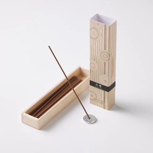 【百楽香　Hyakurakukou Incense-Sticks】 Sandalwood （5.31in Contains 40 Sticks and an Incense Holder, Meditation, Zen, Yoga,Japanese Quality - Image 2