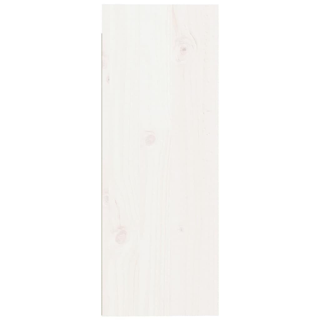 Set of 2 White Solid Pine Wood Floating Wall Cabinets | Each 11.8"x11.8"x31.5" unit provides space-saving storage for living rooms, bedrooms, and media centers.
