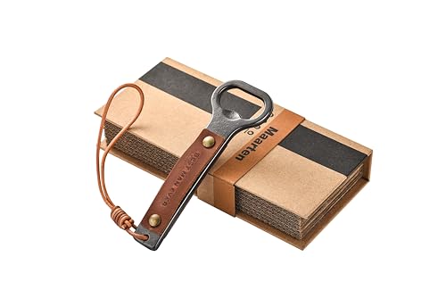 Maarten Weihnachtsgeschenke für Männer, Personalisierte geschenke für männer, Retro Flaschenöffner mit handgewebter Schnur und Leder, Bester Geburtstagsgeschenk Männer Geschenke für Papa