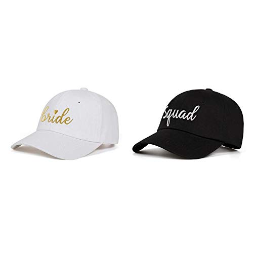 Image of LADY&HOME Bachelor /Bachelorette Party Baseball Hats Set, Embroidered Adjustable Cotton Truck Caps