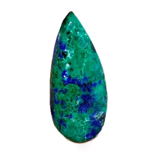 Cabochon azurite malachite poire 40x17mm pour monter un collier ou un pendentif