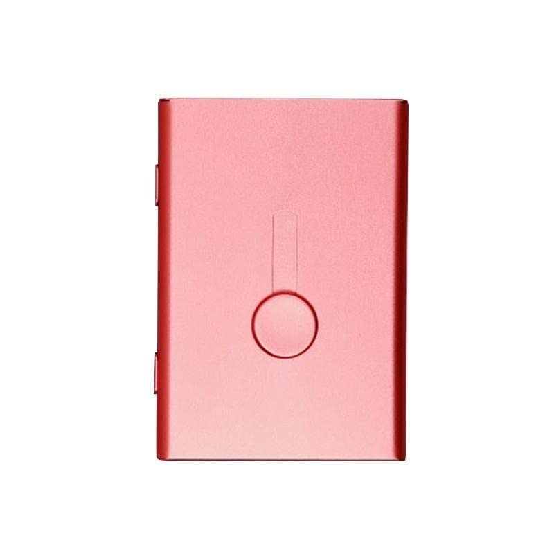Porte-cartes slim en métal bordeaux TUSUOD pour hommes