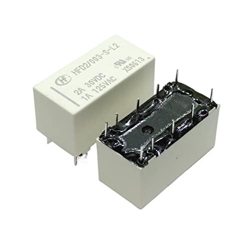 Relais HFD2 12VDC HFD2-024-M-L2 micro relais bistable 10 PIN 2A lot de 10