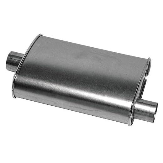 Thrush Muffler Deep Performance Tone Inlet 2.5 Pipe Connection Offset Outlet 2.5 Center