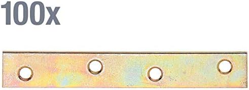 Connecting Plate, Narrow 100 x 15 mm / 100 STK. Oberflaeche: galvanisch Gelb verzinkt - Image 3