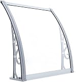 Outdoor Window Door Awning Polycarbonate Porch Awning,Strong Arched Rain Shelter Patio Cover Roof Pr