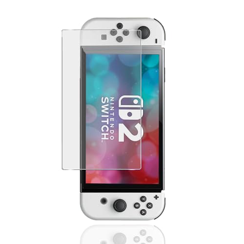アンチグレア For Switch2 / スイッチ2 ガラスフィルム 高硬度9H Nintendo Switch2 / スウィッチ2 液晶スクラブガラス さらさら 指紋防止 反射防止 飛散防止 キズ防止 撥水撥油 ノングレア 【1枚セット】の商品画像（Amazon）