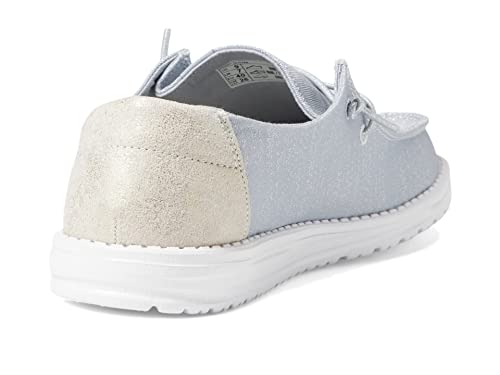 Image of HEYDUDE Women's Wendy Glitter Smoke Quartz Size 5 | Women's Shoes | Women's Slip On Shoes | Comfortable & Light-Weight
