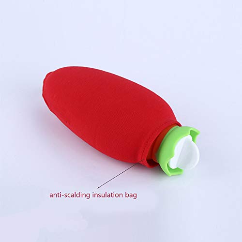 Hot Water Bottle with Cover, VEEKI Silicone Mini Cute Explosion-Proof Hot and Cold Water Bottle, Suitable for Hot & Cold Therapies, Back Pain, Winter Warmer and Summer Heat Dissipation - Thumbnail 5