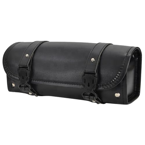 Bolsa colgante para motocicleta Abaodam de cuero estilo vintage para almacenamiento y accesorios compatible con motos cruiser y eléctricas miniatura 1