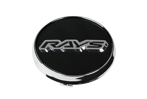 RAYS �Z���^�[�L���b�v GENERAL CENTER CAP V1 No.025 Low BK/Chrome �u���b�N/�N���[�� 4���Z�b�g ���K�i