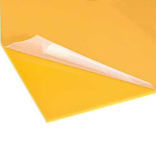 Image of DMiotech 4 inch x 8 inch 1.8mm Thick Yellow Acrylic Sheet for Craft DIY Display Project Sign Blank
