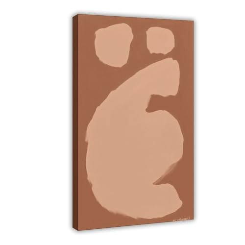 Toile minimaliste en terre cuite art abstrait géométrique épuré pour cadre 30x45