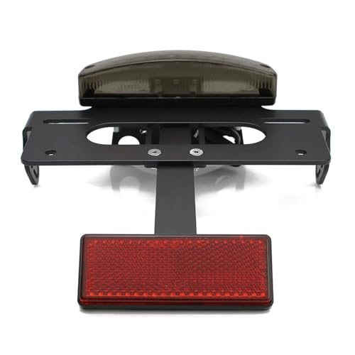 XUXRHMEAN Für Kawasaki KLX300 KLX300SM 2024-2025 Rücklicht-Kennzeichenhalterung Mit Kotflügel-Eliminator Motorrad Nummernschildhalter(with Reflector Grey)